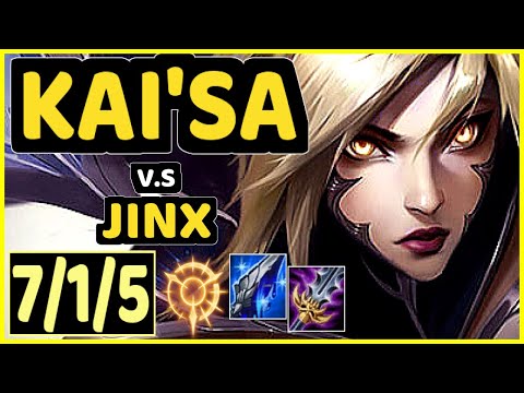 K1NG (KAI'SA) vs JINX - 7/1/5 KDA BOTTOM ADC GAMEPLAY - OC Ranked GRANDMASTER