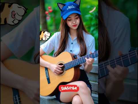 Nita playing gentle guitar melodies at the park #guitar #guitarcover