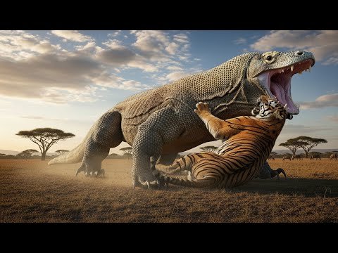 Komodo Dragon vs Tiger – The Deadliest Jungle Showdown | Epic Animal Clash