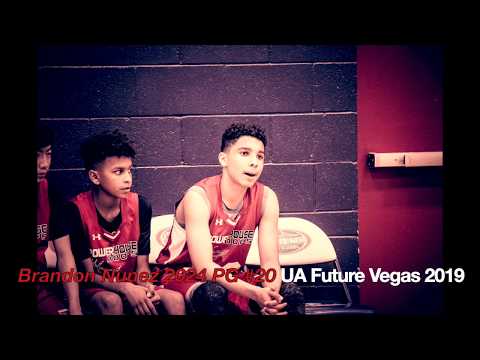 Brandon Nunez Powerhouse Hoops 2024 PG #20 - UA Future Vegas 2019