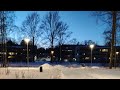 Beautiful Winter Evening Walk In Helsinki