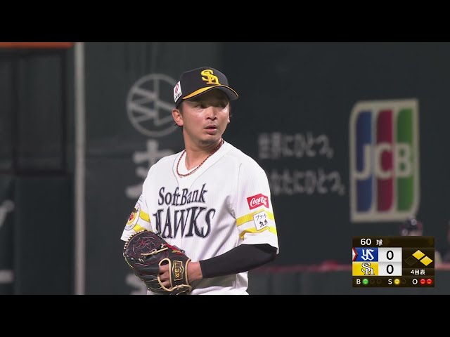 【4回裏】先発ローテ入りへ!! ホークス・東浜巨 4回を無失点に抑える!! 2024年3月6日 福岡ソフトバンクホークス 対 東京ヤクルトスワローズ