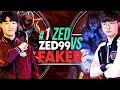 FAKER vs #1 ZED KOREA *What 10,000 + Games of ZED LOOKS LIKE!*