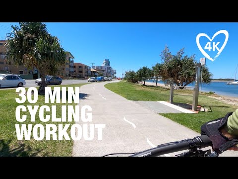 Virtual Bike Ride 30 Mins - Burn Fat To Music & Beach Views On Australia's Gold Coast