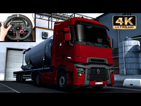 Renault T-Range - Pomezania Map | Euro Truck Simulator 2 Gameplay "4K"