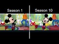 Mickey Mouse Clubhouse Hotdog Dance Season 1 VS Season 10 Side By Side Better Quality