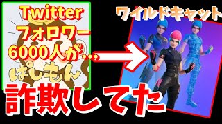 【5000円分詐欺られた】フォロワー6000人の"パシモン"とかいうやつにワイルドキャット詐欺られた【フォートナイト】