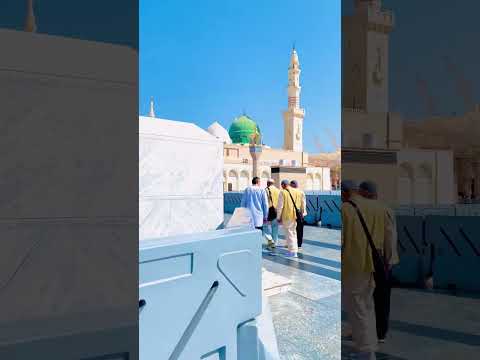 Beautiful Subah In Masjid An Nabawi View 💚 Prophet Muhammad ﷺ #madinasharif #shortfeed #makkah