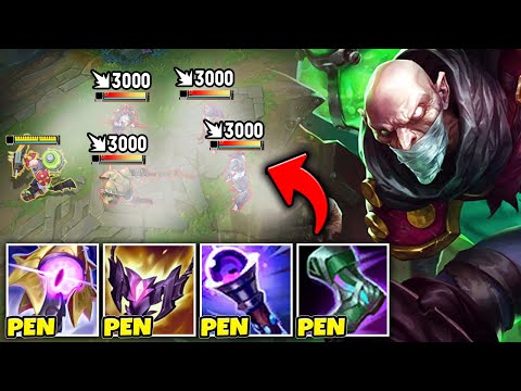 Singed but I build every Magic Penetration item and my Poison deals True Damage