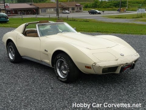 1975 Tan Corvette Stingray T Top 4spd For Sale Video