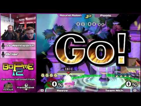 BoPME 12 Melee - Reeve (Marth) vs. Team Nick (Jigglypuff) Round Robin Pools
