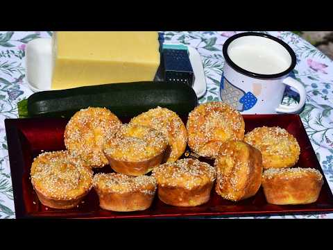 Muffins with zucchini and cheese