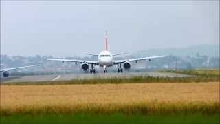 preview picture of video 'F-GYAR A321 Air Méditerranée Taking off at Clermont-Fd Auvergne Airport !'