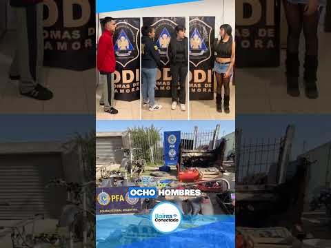motos robadas, autopartes, una patente con pedido de secuestro