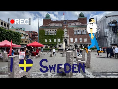 Discover Sweden Borås 🇸🇪 Summer 2024 🚶‍♂️4K-HDR Walking Tour