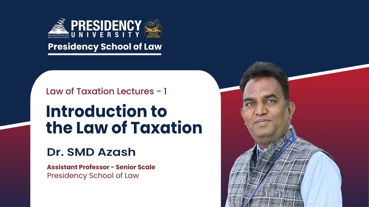 Introduction to the Law of Taxation