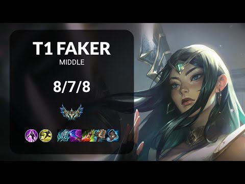T1 Faker Irelia vs Twisted Fate MIDDLE - KR CHALLENGER Patch 15.12