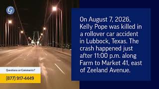 Kelly Pope Killed in Rollover Car Accident on F.M. 41 in Lubbock, TX