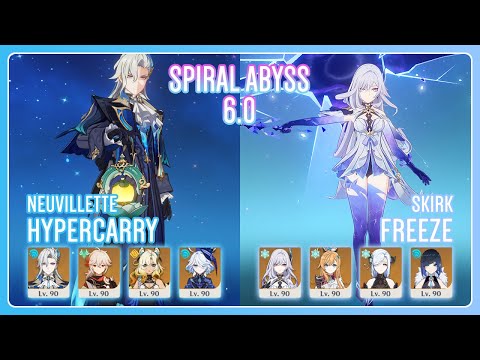 C0 Neuvillette Hypercarry & C0 Skirk Freeze | Spiral Abyss 6.0 | Genshin Impact