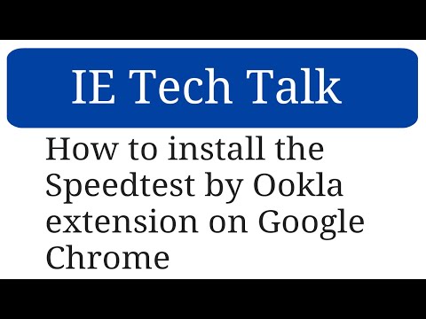 How to install the Speedtest by Ookla extension on Google Chrome