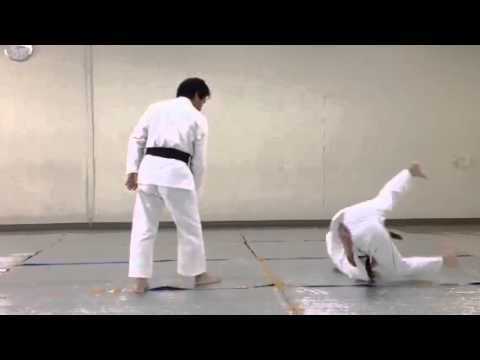 片手胸捕り肩当て崩し