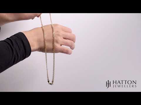 9ct Yellow Gold Italian Made Double Curb Chain - 3.5mm - 16" - 30"