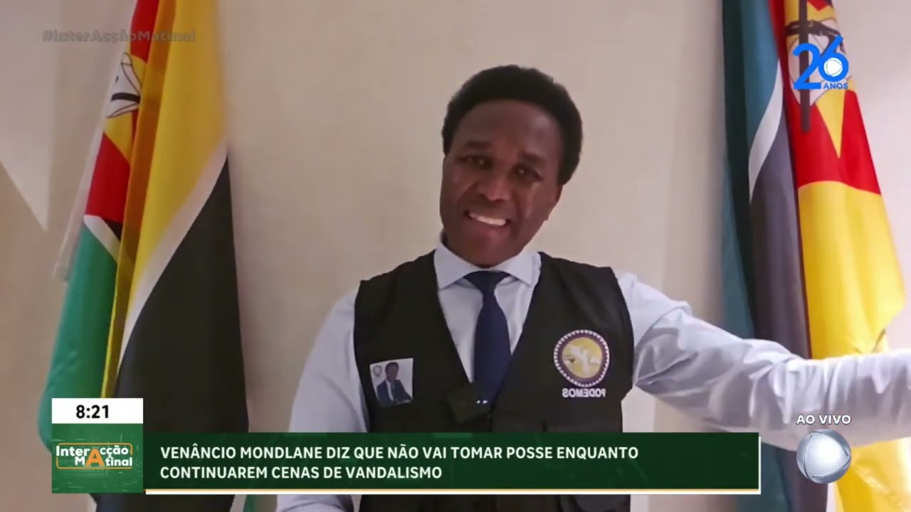 #InteracçãoMatinal: Venâncio Mondlane diz que não tomará posse enquanto houver violência no país