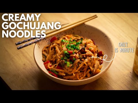 Creamy Gochujang Noodles Recipe| 15 minutes dinner recipes| Quick & Easy Noodles Recipe