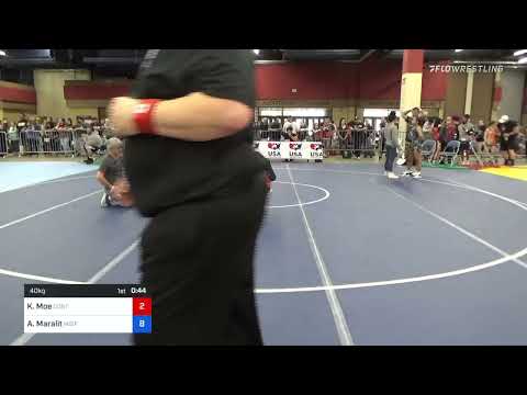 40 Kg Rr Rnd 1 - Kendall Moe, Contenders Wrestling Academy Vs Annalise Maralit, Misfits Girls Wres