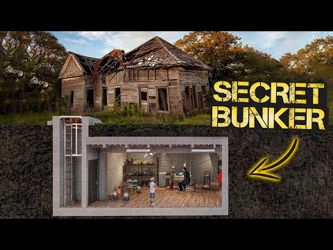 Three-year timelapse of building a secret bunker and renovating an abandoned homestead