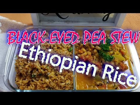 Vegan Ethiopian rice recipe easy with black eyed peas stew recipe | berbere spice recipe 2020