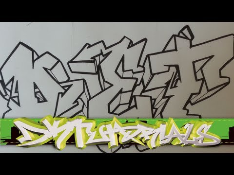 How to draw graffiti wildstyle - Graffiti Letters DEF step by step