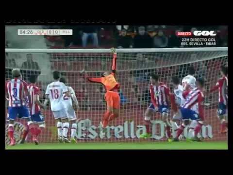 Saque Esquina defensivo ZONA. Girona 1 - RCD Mallorca 0. 2ª División 16/17