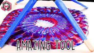 POUR A TRIBAL HEADDRESS!? Acrylic Pouring and Fluid Art for Therapy
