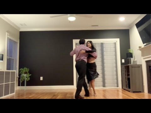 Argentine Tango Vocabulary: Giro Variation from ochos, mirror position & giro milonguero
