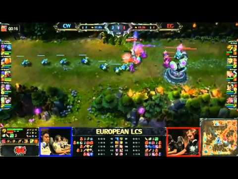 CW vs EG (EU LCS 2013 w6d2). Russian commentary
