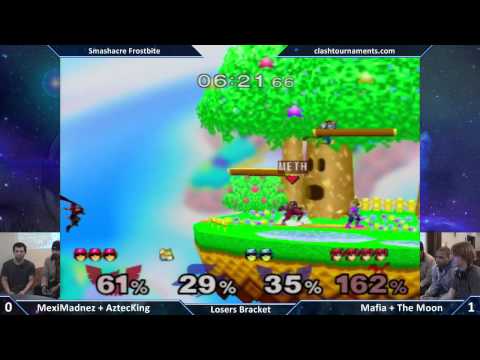 Smashacre Frostbite - Mafia + The Moon vs MexiMadnez + AztecKing - SSBM