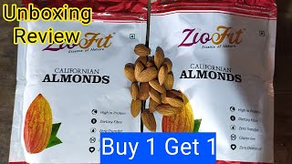 ZioFit Almonds Order From Amazon Unboxing & Review Video in Hindi