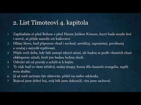 2. List Timoteovi 4. kapitola