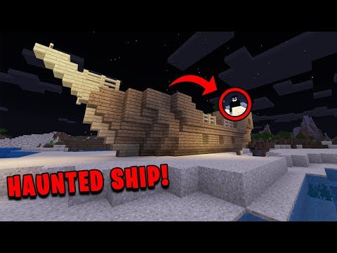 Haunted Shipwreck Seed at 3:00 AM in Minecraft Pocket Edition!? (Minecraft Haunted Seed)