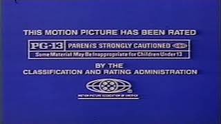 PG-13 – Parents Strongly Cautioned film rating bumper (MPAA) blue screen