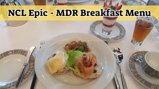 NCL Epic - MDR Breakfast Menu
