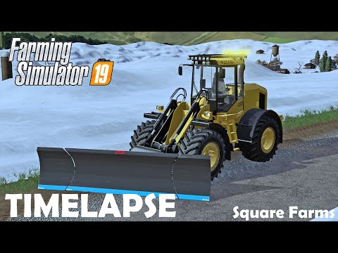 Plowing Out Town Roads | FS19 Timelapse | NMC Wheel Loader | Public Works | FS19