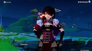 Beidous's Flirtatious Pose | Genshin Impact Gameplay