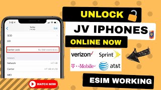 Unlock JV iPhones || AT&T, T mobile, Verizon and many other networks sim locked--Esim Working 100%