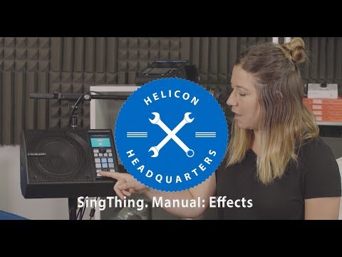 SingThing. Manual E6: Effects