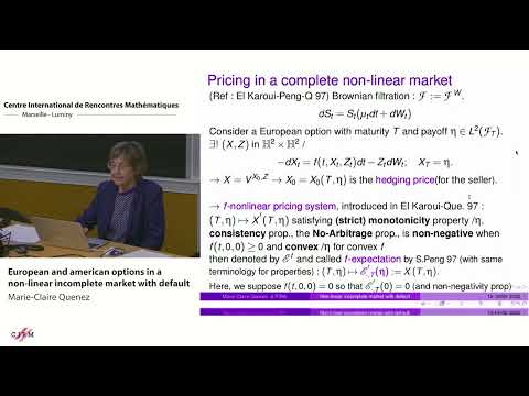 Marie-Claire Quenez: European and american optionsin a non-linear incomplete market with default