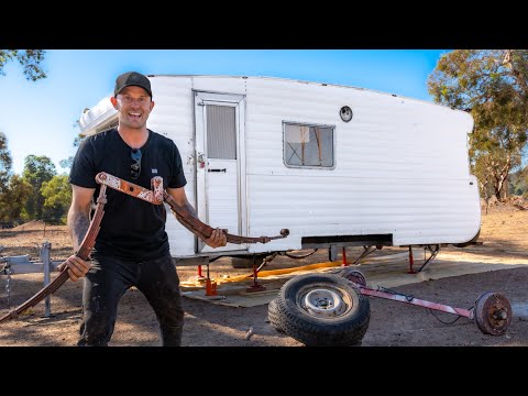 Our 50 Year Old Caravan is Getting an UPGRADE | preparing for new suspension & giveaway announcement