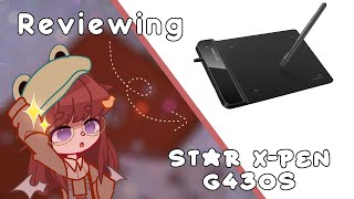 || Reviewing Star X-pen G430S + how to set up drawing tablet ||