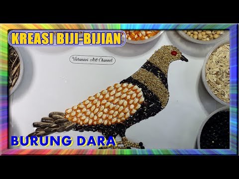 Gambar Kolase Bunga Matahari Dari Biji Bijian